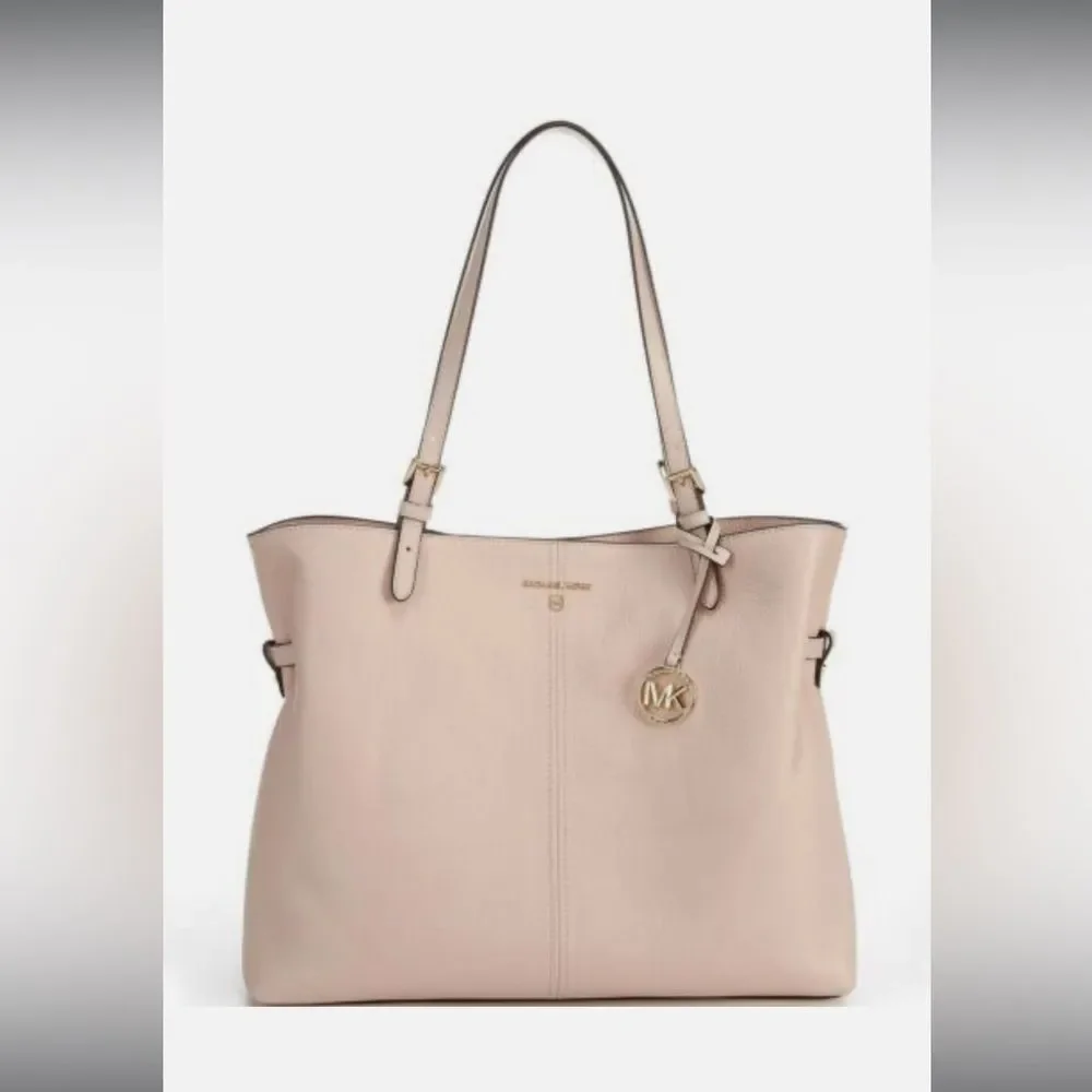 Michael Kors Powder Pink Pebbled Leather Large Tote Preppy Luxury Daily Casual
